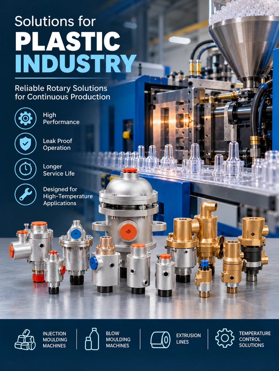 Rotary joints for plastic & rubber calenders