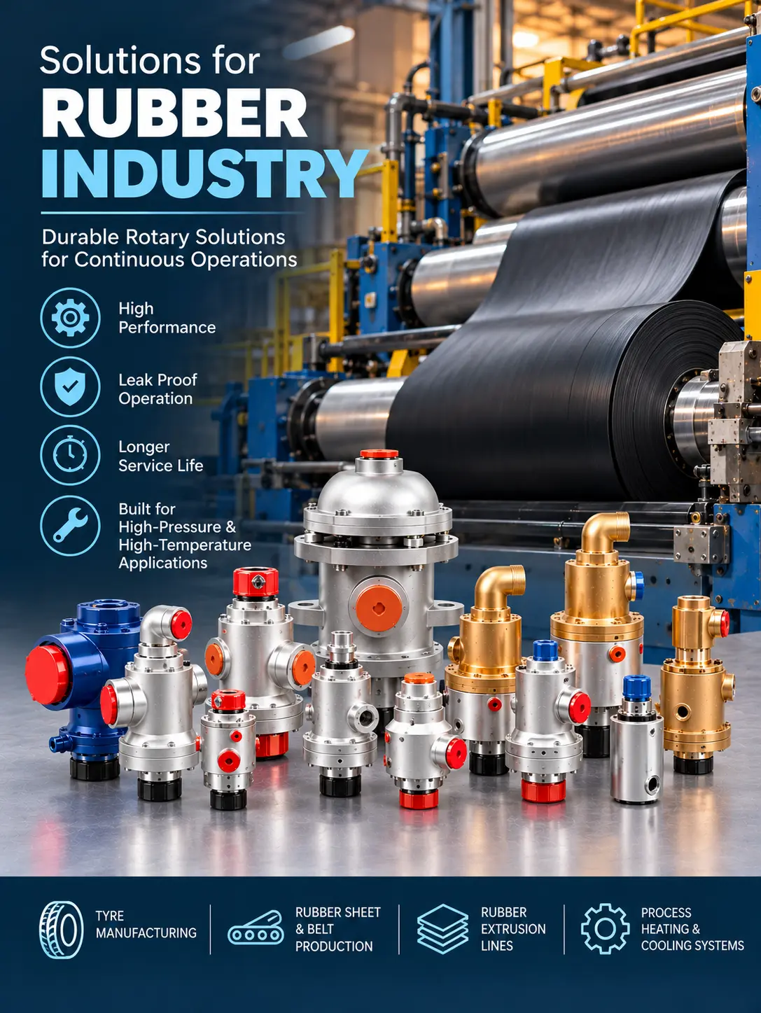 Rotary unions for pharma & food processing
